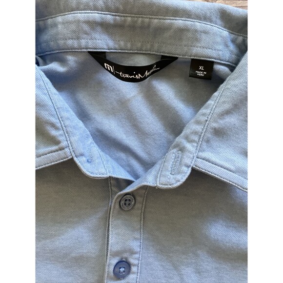 Travis Matthew Polo Shirt Mens XL Golf Island Blue Short Sleeve - Picture 2 of 7